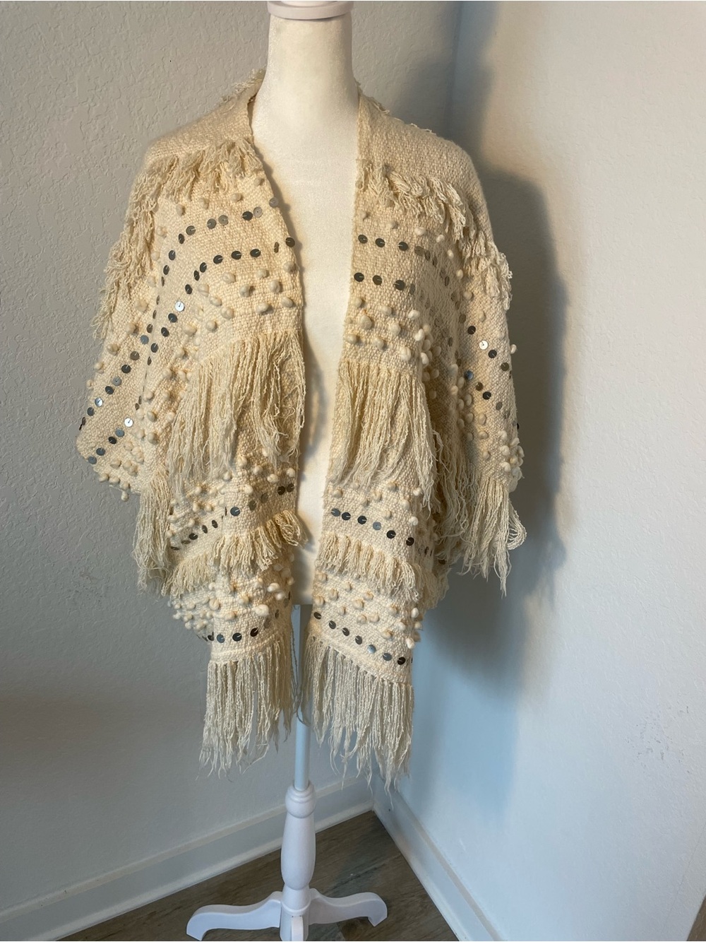 Ulla Johnson "Bennie" Hand Loomed Wrap/Ponch